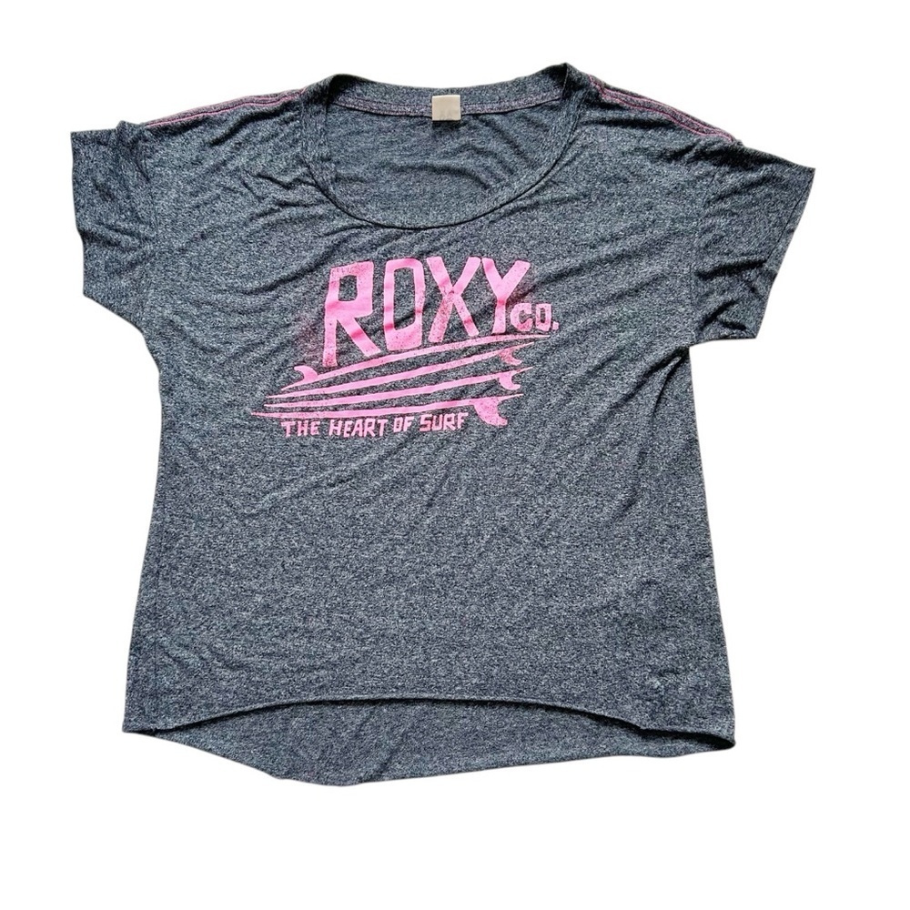 Graphic Roxy Grey T-Shirt Lightweight Summer Beach Vacation Bundle & Save